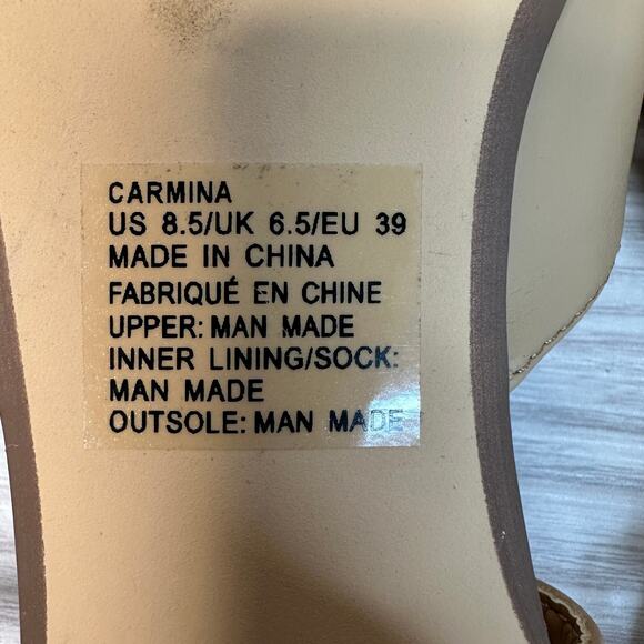 JustFab Carmina Slingback Flat Shoes 8.5 Nude Black Adjustable Buckle Colorblack - Picture 12 of 12